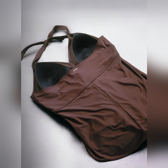 Halter style bathing suit brown size 3x - Picture 3 of 10